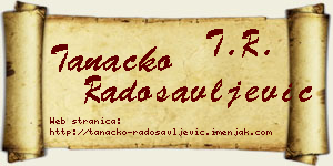 Tanacko Radosavljević vizit kartica